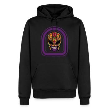 Chemise Dia de los Muertos, Lucha Libre El Santo - Sweat à capuche Premium bio Homme - noir - Devant - Nico (187cm)