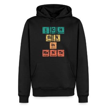 Ich bin in Rente Lehrer Renteneintritt - Männer Premium Bio Hoodie - Schwarz - Vorne - Nico (187cm)