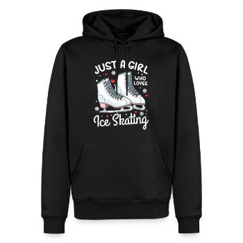 Patinage artistique Patinage artistique juste une fille qui m’aime - Sweat à capuche Premium bio Homme - noir - Devant - Nico (187cm)