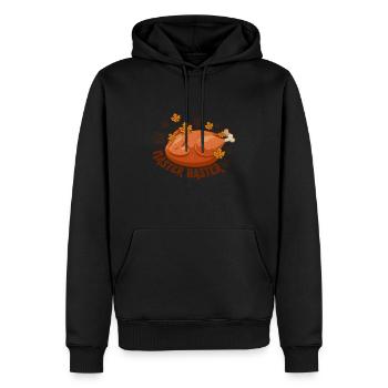 Thanksgiving Shirt, Master Baster Funny Turkey - Men’s Premium Organic Hoodie - black - Front - Nico (187cm)