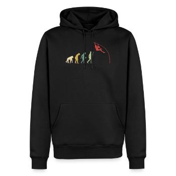 Pole Vaulting Jump Evolution - Men’s Premium Organic Hoodie - black - Front - Nico (187cm)