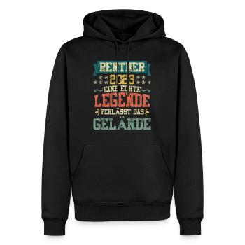 Rentner 2023 Legende verlässt das Gelände - Männer Premium Bio Hoodie - Schwarz - Vorne - Nico (187cm)