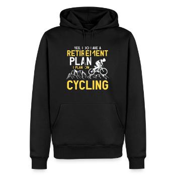 Altersvorsorge Fahrrad Radfahren T-Shirt Berg B - Männer Premium Bio Hoodie - Schwarz - Vorne - Nico (187cm)