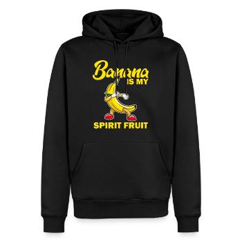 Lustige Banane ist mein Geist Obstliebhaber Geschenk Zitat L - Männer Premium Bio Hoodie - Schwarz - Vorne - Nico (187cm)