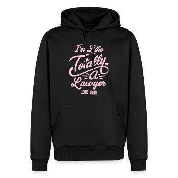 Legally Blonde Je suis comme totalement une citation d’avocat - Sweat à capuche Premium bio Homme - noir - Devant - Nico (187cm)