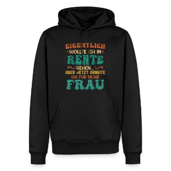 Ich wollte in Rente Männer Renteneintritt - Männer Premium Bio Hoodie - Schwarz - Vorne - Nico (187cm)