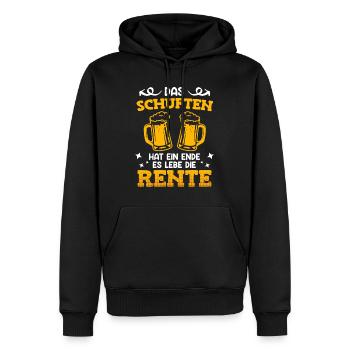 Rentner 2023 das schuften hat ein Ende Rente 2023 - Männer Premium Bio Hoodie - Schwarz - Vorne - Nico (187cm)