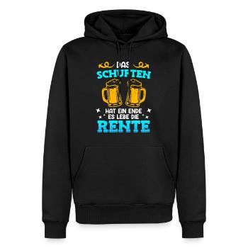 Rentner 2023 das schuften hat ein Ende Rente 2023 - Männer Premium Bio Hoodie - Schwarz - Vorne - Nico (187cm)