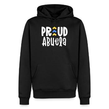 Stolze Abuela Down-Syndrom Oma Familie T21 - Männer Premium Bio Hoodie - Schwarz - Vorne - Nico (187cm)