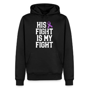 Sein Kampf ist Mastozytose Bewusstsein MCAS - Männer Premium Bio Hoodie - Schwarz - Vorne - Nico (187cm)