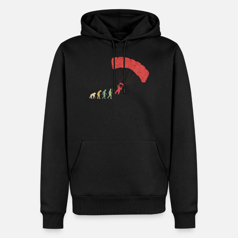 Evolución de salto de paracaídas - Sweat à capuche Premium bio Homme - noir