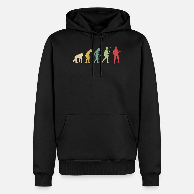 Bergmann mit Spitzhahnentwicklung - Männer Premium Bio Hoodie - Schwarz