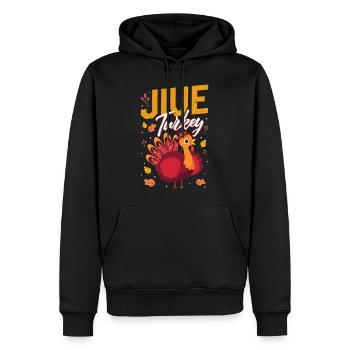 Thanksgiving Shirt, Jive Turkey Festlich Funny Tee - Männer Premium Bio Hoodie - Schwarz - Vorne - Nico (187cm)