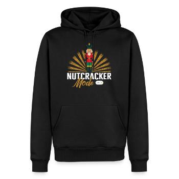 Christmas Shirt, Nutcracker Mode On Design Tee, - Men’s Premium Organic Hoodie - black - Front - Nico (187cm)