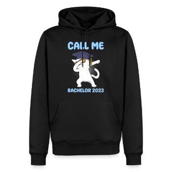 Appelez-moi Bachelor 2023 Bachelor - Sweat à capuche Premium bio Homme - noir - Devant - Nico (187cm)