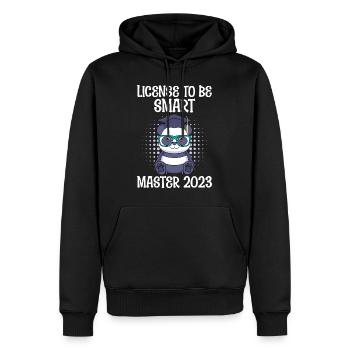 Licence pour Klugsceiß Master 2023 - Sweat à capuche Premium bio Homme - noir - Devant - Nico (187cm)