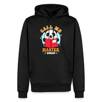 Appelez-moi Master 2023 Panda Master Degree - Sweat à capuche Premium bio Homme - noir - Devant - Nico (187cm)
