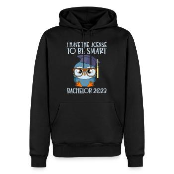 Bachelor 2023 Bachelor Degree - Sweat à capuche Premium bio Homme - noir - Devant - Nico (187cm)
