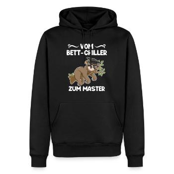 Master 2023 - Männer Premium Bio Hoodie - Schwarz - Vorne - Nico (187cm)