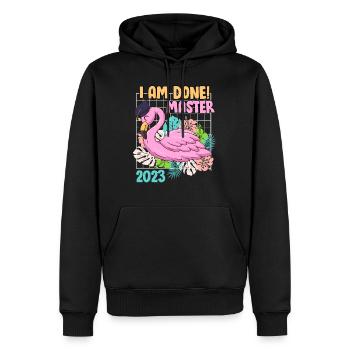 I finished Master's degree 2023 Master's degree - Men’s Premium Organic Hoodie - black - Front - Nico (187cm)