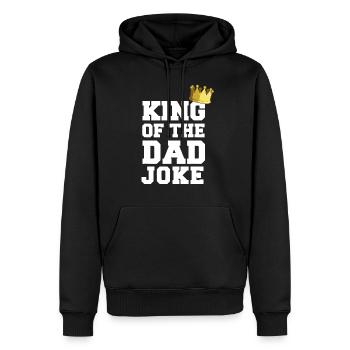 King Of The Dad Joke Bad Dad Jokes Crown Funny Fat - Männer Premium Bio Hoodie - Schwarz - Vorne - Nico (187cm)