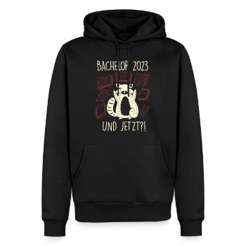 Bachelor 2023 - Männer Premium Bio Hoodie - Schwarz - Vorne - Nico (187cm)