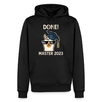 Master 2023 Done! Master's degree - Men’s Premium Organic Hoodie - black - Front - Nico (187cm)