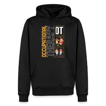 Ergotherapie Shirt, OT Kinder Niedliches Design - Männer Premium Bio Hoodie - Schwarz - Vorne - Nico (187cm)