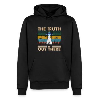 Die Wahrheit ist da draußen Storm Raid Area 51 Alien - Männer Premium Bio Hoodie - Schwarz - Vorne - Nico (187cm)