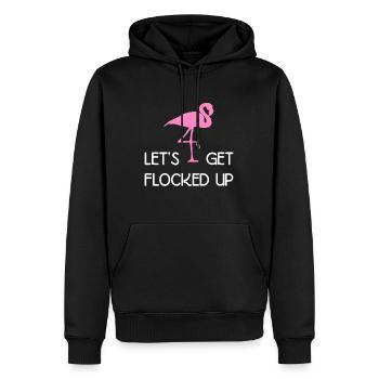 Laissez-vous envoler - Flamingo - Sweat à capuche Premium bio Homme - noir - Devant - Nico (187cm)