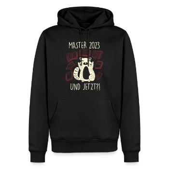 Master 2023 Masterabschluss Master Abschluss 2023 - Männer Premium Bio Hoodie - Schwarz - Vorne - Nico (187cm)