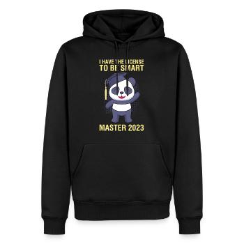 Licence pour Klugsceiß Master 2023 - Sweat à capuche Premium bio Homme - noir - Devant - Nico (187cm)