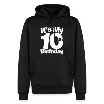 10. Geburtstag Es ist mein 10. Geburtstag 10 Jahre alt Bi - Männer Premium Bio Hoodie - Schwarz - Vorne - Nico (187cm)