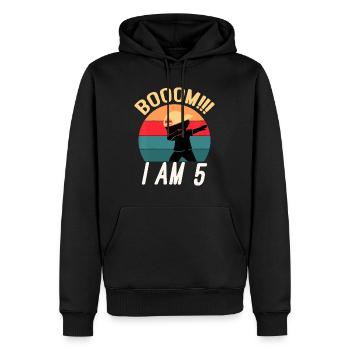 Dabbing Birthday Shirt 5 Years Old Birthday Outfit - Men’s Premium Organic Hoodie - black - Front - Nico (187cm)