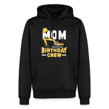 Bau Geburtstagsfeier Bagger Mama Geburtstag Cr - Männer Premium Bio Hoodie - Schwarz - Vorne - Nico (187cm)
