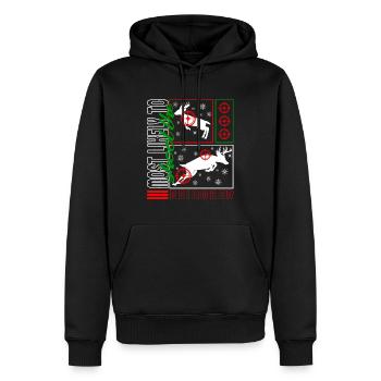 Chemise de Noël, la plus susceptible de tirer sur les rennes - Sweat à capuche Premium bio Homme - noir - Devant - Nico (187cm)