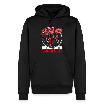 Christmas Shirt, This Is My Christmas Pajama - Men’s Premium Organic Hoodie - black - Front - Nico (187cm)