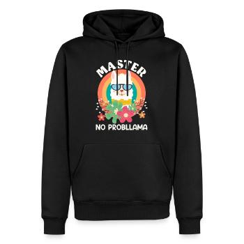Master 2023 No Probllama Masterabschluss - Männer Premium Bio Hoodie - Schwarz - Vorne - Nico (187cm)