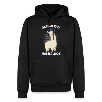 Geschafft! Master 2023 - Männer Premium Bio Hoodie - Schwarz - Vorne - Nico (187cm)