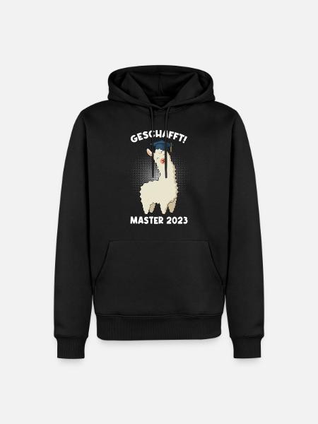 Geschafft! Master 2023 - Männer Premium Bio Hoodie - Schwarz