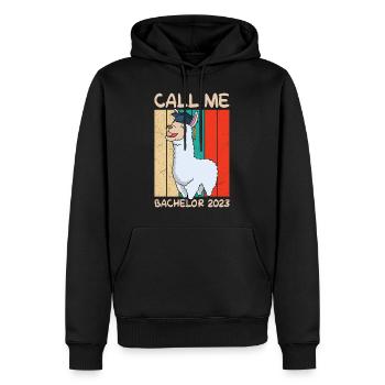 Appelez-moi Bachelor 2023 - Sweat à capuche Premium bio Homme - noir - Devant - Nico (187cm)