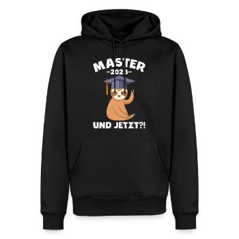 Master 2023 und jetzt? Master Abschluss - Männer Premium Bio Hoodie - Schwarz - Vorne - Nico (187cm)