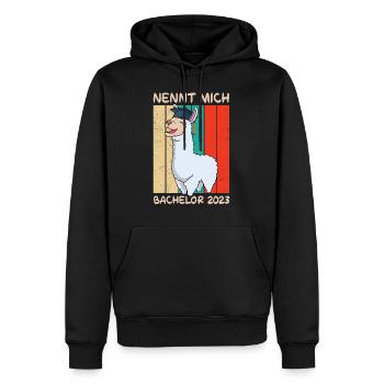 Nennt mich Bachelor 2023 - Männer Premium Bio Hoodie - Schwarz - Vorne - Nico (187cm)