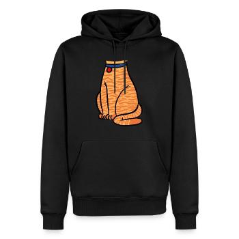 Orange Cat Costume | Halloween Cat Outfitkitten lo - Men’s Premium Organic Hoodie - black - Front - Nico (187cm)