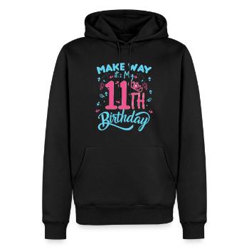 11. Geburtstag Prinzessin 11 Jahre alt Mädchen Prinzessin t - Männer Premium Bio Hoodie - Schwarz - Vorne - Nico (187cm)