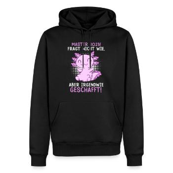 Master 2023 irgendwie geschafft Studium Abschluss - Männer Premium Bio Hoodie - Schwarz - Vorne - Nico (187cm)