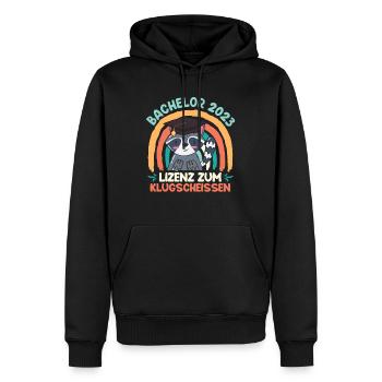 Bachelorabschluss 2023 Bachelor - Männer Premium Bio Hoodie - Schwarz - Vorne - Nico (187cm)