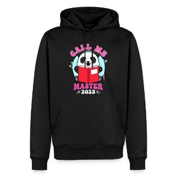 Appelez-moi Master 2023 Panda Master Degree - Sweat à capuche Premium bio Homme - noir - Devant - Nico (187cm)