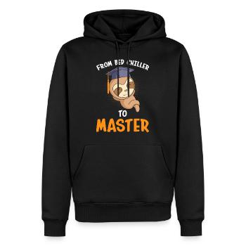 Du refroidisseur de lit au maître 2023 - Sweat à capuche Premium bio Homme - noir - Devant - Nico (187cm)