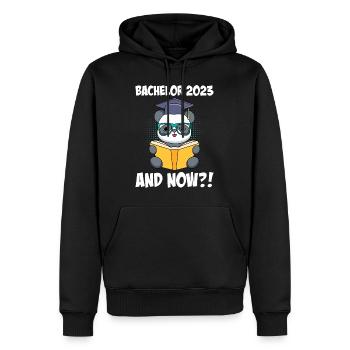 Bachelor 2023 Bachelor et maintenant ? - Sweat à capuche Premium bio Homme - noir - Devant - Nico (187cm)